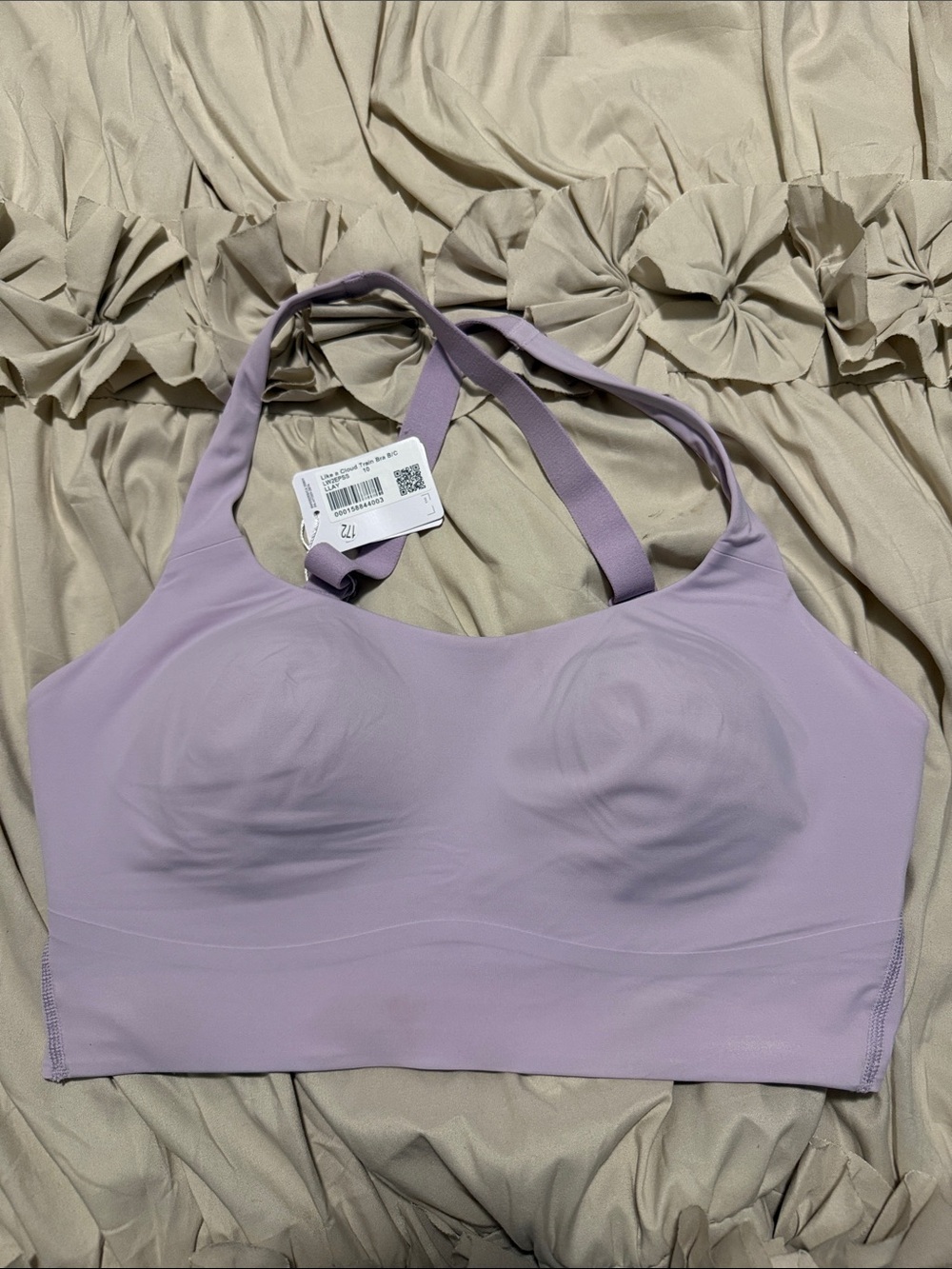 lululemon athletica Lilac Seamless Sports Bra with Adjustable Straps